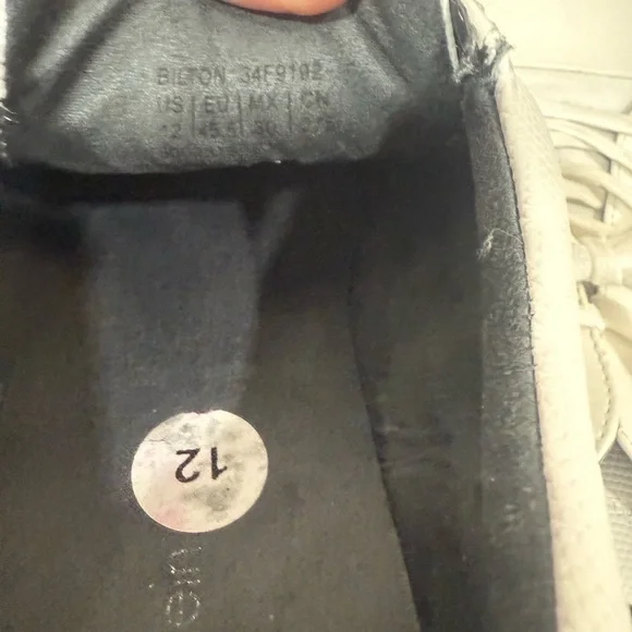 Calvin Klein Ibrahim Leather White Men Shoes Trainers Size 12 Casual - Picture 2 of 7